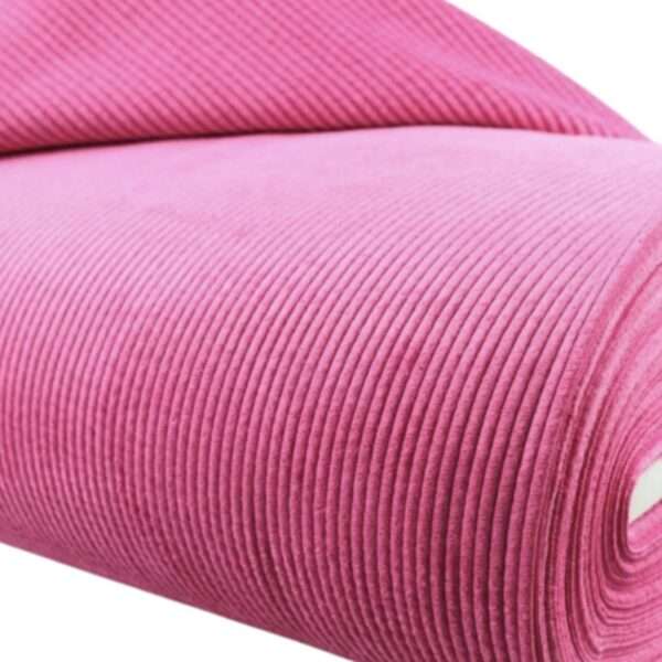 Tissu velours côtelé rose fuchsia